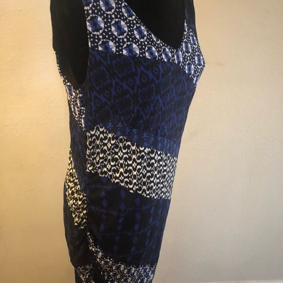 INC  plus Mix print ruched sleeveless dress 0X - Picture 4 of 6